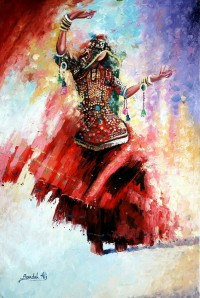 Bandah Ali, 24 x 36 Inch, Oil on Canvas, Figurative-Painting, AC-BNA-014